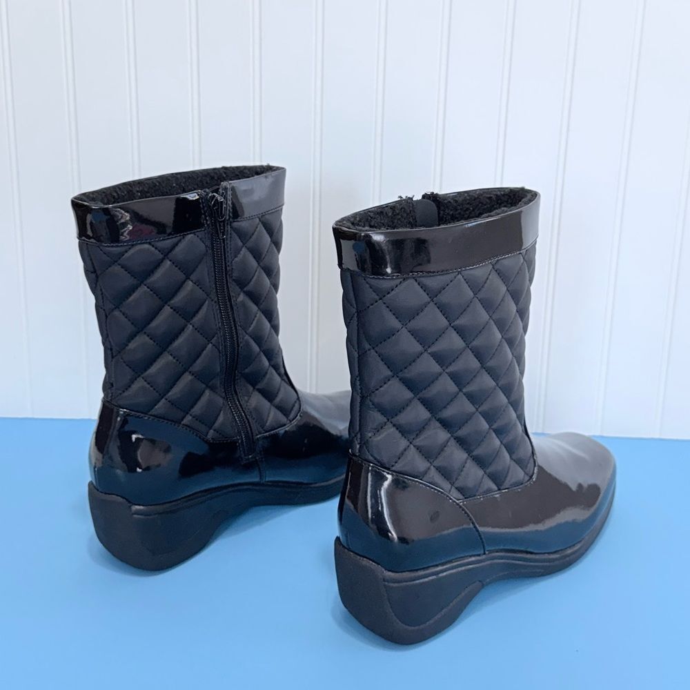 Bass Glacier Women's Black Quilted Calf Height Zipper Boots Size 9M - Picture 15 of 17